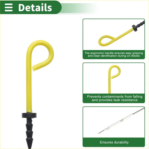 Yellow plastic oil level dipstick with black handle and tip for toyota hiace lh184 lh174 hilux 4runner 2005-2015