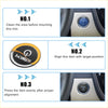 Black and gold circular car trim sticker with bomek branding for one click start button cover toyota crown royal aws21