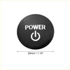 Black circular power button cover with white power text and symbol for Toyota Crown Royal AWS21 2012-2018 start button