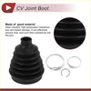 Black rubber outer cv joint boot with ribbed design and metal retaining rings for toyota highlander 2008-2013