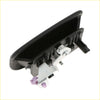 Black plastic outer door handle front right driver side for ford transit with metallic mechanism and purple rubber grip