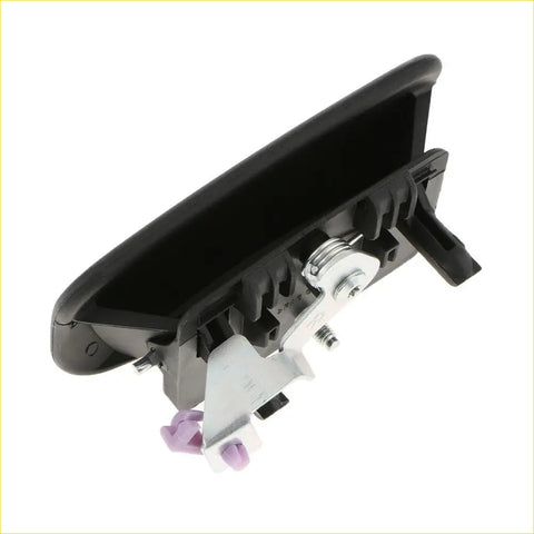 Black plastic outer door handle front right driver side for ford transit with metallic mechanism and purple rubber grip