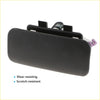 Black plastic outer door handle front right driver side with metallic hinge for ford transit, back side view
