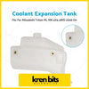 White plastic coolant expansion tank with gold bolts for mitsubishi triton ml mn 4x4 4wd models from 2006 onwards