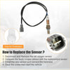 Black oxygen sensor for Toyota RAV4 base 2.0L L4 with copper tip gray connector and coiled black wire