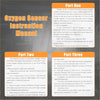 Oxygen sensor for toyota t100 1994-1998 with orange and white instruction manual on dark background shown
