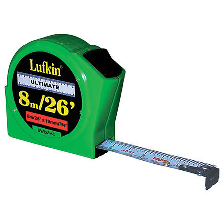 Lufkin Tape Measure Ultimate 8M/26Ft X 19mm UW138ME