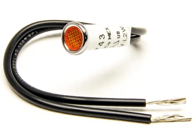 Painless 5/16" Dash Indicator Light 12 V Amber PW80203