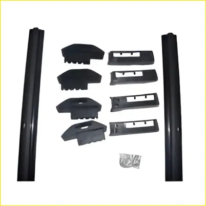 Black plastic pair cross bar roof rack with adjustable side rails and brackets fit for honda crv 2002-2006