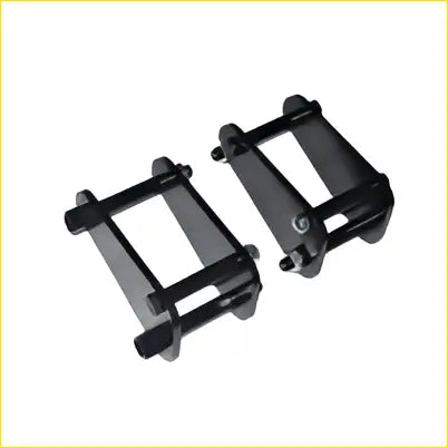 Black metal 2 inch 50mm extended shackles hitch receiver adapters for toyota landcruiser 73 74 75 40 60 series front pair