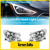 Pair lh rh clear chrome finished headlight lamps with sleek modern design for toyota hilux ute 2008 2012
