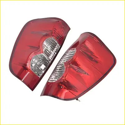 Pair of red tail light lamps with clear lenses and sleek curved design fit great wall v200 v240 ute 2011-2015 back side