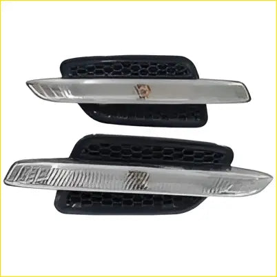 Pair side guard indicators flasher turn signal with black and clear led daytime running lights for holden commodore ve