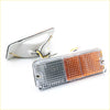 Clear plastic parking turn light with black amber and red segmented lens for mazda b series 1978-1985