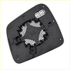 Black plastic rearview mirror housing back side with heated glass cutout for dodge durango jeep grand cherokee