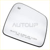 Black-framed clear glass passenger heated side-view mirror glass with safety text for dodge durango jeep grand cherokee back side