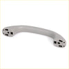 Gray plastic passenger roof grab handle with curved design and rectangular cutouts for toyota hilux sr5 2004-2013