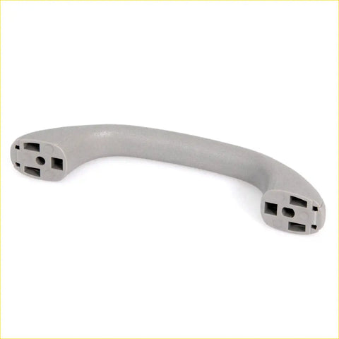 Gray plastic passenger roof grab handle with curved design and rectangular cutouts for toyota hilux sr5 2004-2013