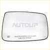 Black-framed passenger side mirror glass right rh heated with reflective surface and safety warning for dodge ram 1500