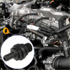Black plastic engine coolant temperature sensor with threaded male connector for pcv valve fitting on toyota tacoma