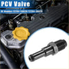 Black metallic pvc valve with threaded ends and hex nut for toyota rav4 and venza engine bay 2009-2018