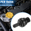Black plastic pcv valve with threaded connections and hex nut shown with toyota tacoma engine bay background