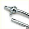Chrome-finished aluminum racing short throw shifter with spherical ball knob and cylindrical shaft for chevrolet cars