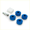 Set of four bright blue aluminum bushings with bolt and plastic piece for performance aluminum racing short throw shifter fit for chevrolet
