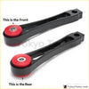Performance pendulum dog bone engine mount kit for volkswagen with black matte finish and red rubber bushings on each end