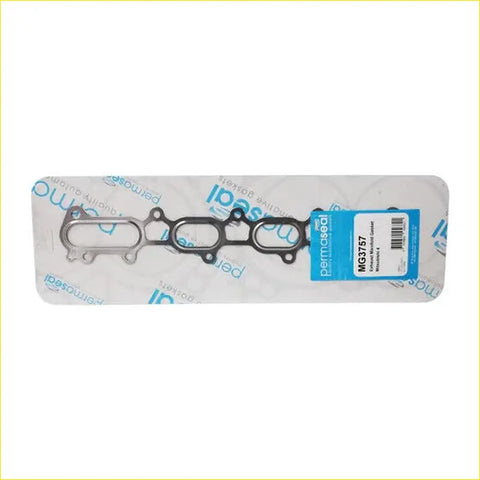 Silver metal exhaust manifold gasket with black rubber seal in permaseal blister pack for mitsubishi challenger 4d56 2.5l
