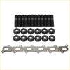 Set of black anodized engine bolts hex nuts and stainless steel exhaust manifold gaskets for ford 4wd ute offroad
