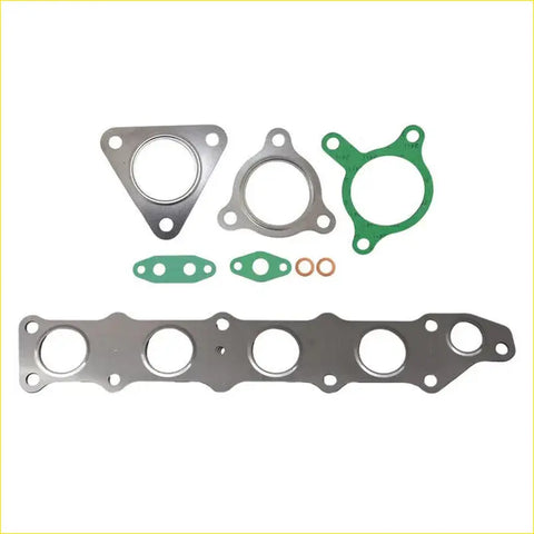 Set of metallic and green permaseal exhaust manifold and turbo gaskets with copper washers for mitsubishi triton mr 4n15 2.4l