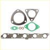 Set of metallic and green rubber permaseal exhaust manifold and turbo gaskets with bolt holes for ford ranger 3.2l