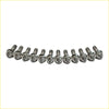 A set of ten shiny chrome titanium wheel bolts with hex heads for permaseal turbo manifold kit ford falcon xr6 barra 4.0l