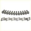 Set of ten chrome engine head bolts and stainless steel exhaust manifold gasket for ford falcon xr6 barra 4.0l