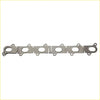 Silver metallic exhaust manifold gasket with five oval openings for permaseal turbo and manifold kit ford falcon xr6 barra 4.0l