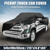 Black durable fabric pickup truck cover with subtle orange logo for toyota tacoma extended and crew cab 2005-2021