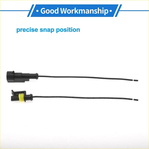 Black automotive fuel sender unit with yellow insulated wire connector for toyota land cruiser wiring harness back view