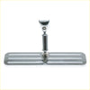 Polished rear view chrome mirror with a flat mop head and central telescoping handle attachment for chevy ford mopar