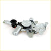 Silver metal power motor rear door window regulator with black plastic parts and gear for toyota hilux 2004-2016