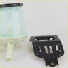 Translucent light green plastic power steering fluid reservoir with black cap and bracket for toyota hilux 2.0/3.0 diesel