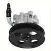 Black and silver power steering pump with ribbed pulley for dodge caravan and chrysler town amp country