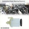 Translucent light blue plastic power steering reservoir with black cap and beige fittings for toyota 4runner 2010-2023