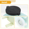 Black plastic cap with embossed text and center hole for power steering reservoir toyota sienna 1998-2003