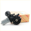Black and gray plastic power window motor with gear assembly for toyota hilux 2004-2016 shown from backside