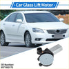 Silver and black power window regulator lift motor with cylindrical body and electrical connector for toyota solara back view