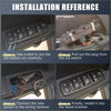 Black plastic power window switch with multiple buttons and circular knob for toyota front left rear left right use