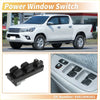 Black plastic power window switch with three buttons for driver passenger and rear windows fits toyota hilux 2004-2009