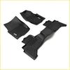 Black rubber premium floor liners with textured molded design for enhanced grip by toyota landcruiser prado j250 2024+