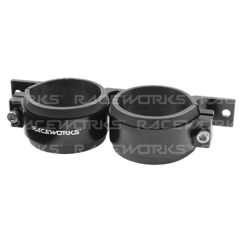 Raceworks Twin Fuel Pump Bracket 60mm Black